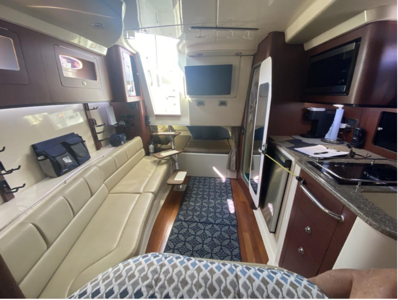 FIVE HOLE cabin salon and galley
